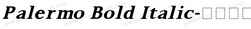 Palermo Bold Italic字体转换